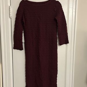 Tees by Tina Rich Burgundy Long Sleeve Dress